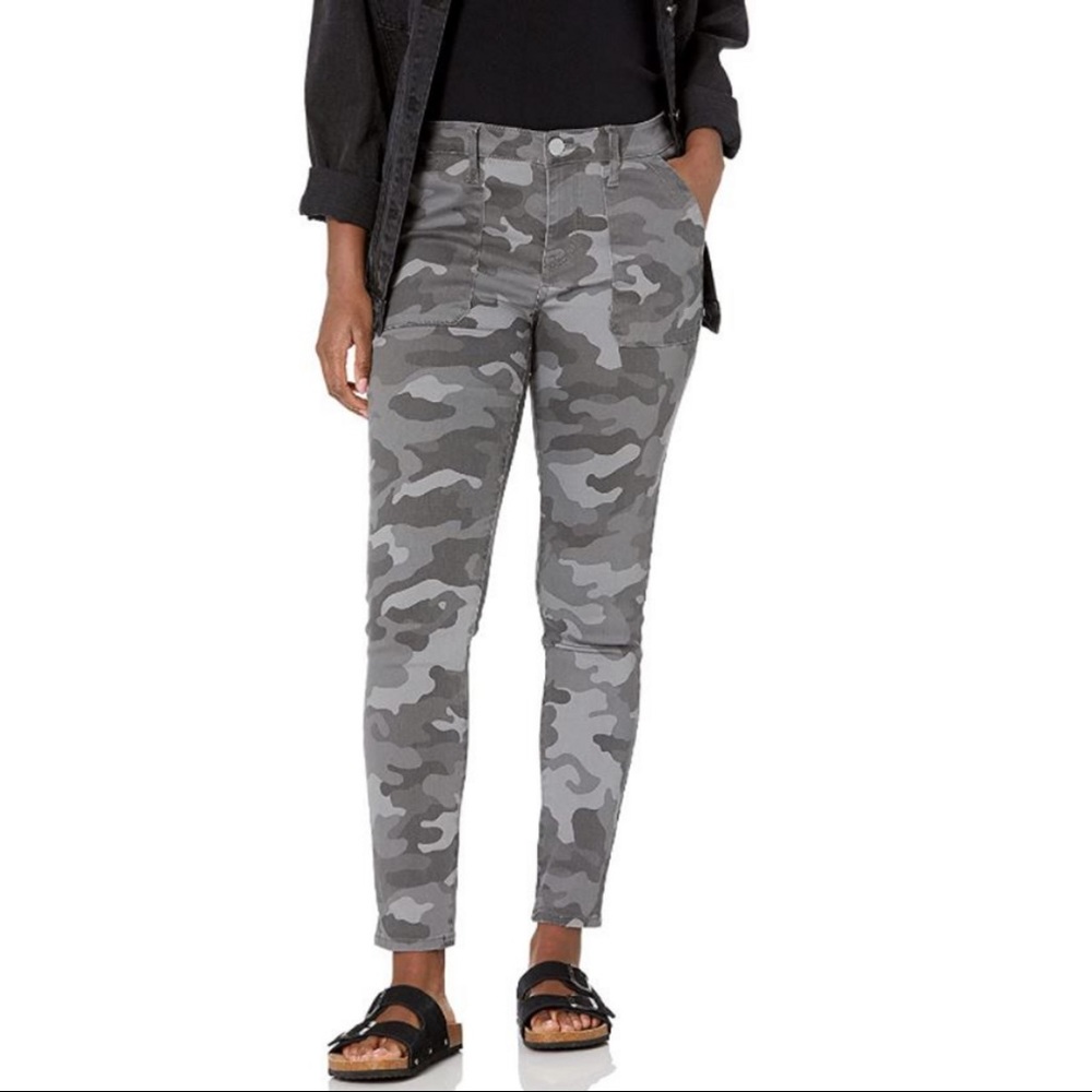 Seven 7 Utility Ankle Skinny Army print utility pockets  pants size 14.